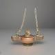 Italian School 19th Century Bronze Oil Lamp with Swans And Snail-4.5