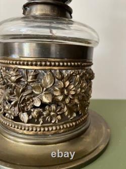 James Hinks & Son Victorian Antique Brass Oil Lantern Converted in2 Lamp c 1880s