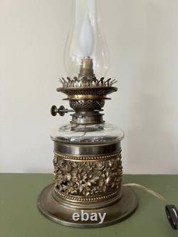 James Hinks & Son Victorian Antique Brass Oil Lantern Converted in2 Lamp c 1880s