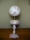 Junior Banquet Oil Lamp Beautifully Decorated Porcelain with Globe Brass Burner