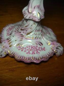 Junior Banquet Oil Lamp Beautifully Decorated Porcelain with Globe Brass Burner