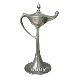 Kayserzinn Antique Pewter Cigar Lamp Art Nouveau Excellent Working Shape