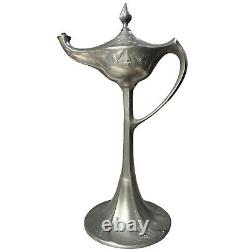 Kayserzinn Antique Pewter Cigar Lamp Art Nouveau Excellent Working Shape