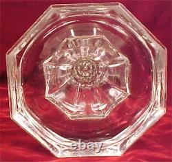 Kerosene Lamp Greek Key Roman Early American Pattern Glass Clear 1890 Antique