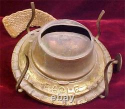 Kerosene Lamp Greek Key Roman Early American Pattern Glass Clear 1890 Antique