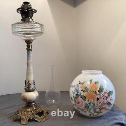 Kerosene oil lamp 19th century, antique in very good condition