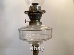 Kerosene oil lamp 19th century, antique in very good condition