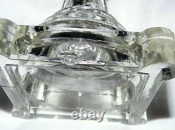 LAMP, whale oil, Thomas Cains, S Boston, MA, eapg, cut glass font, 11t, c1840