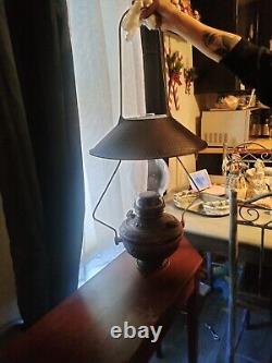 LARGE The New Rochester Antique 1890s Hanging Oil Lamp