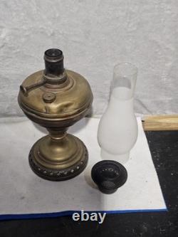 L&B Brevete Lamp Brass Oil Lamp Antique With Glass