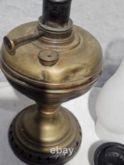 L&B Brevete Lamp Brass Oil Lamp Antique With Glass