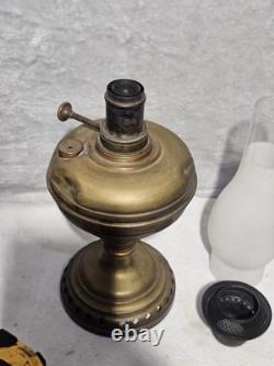L&B Brevete Lamp Brass Oil Lamp Antique With Glass