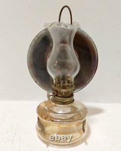 Lamp Light Wall Hanging Vintage Small Glass Kerosene Patio Lamp Lot 2 Tall 20 cm