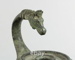 Large 1st / 2nd Century AD Roman Bronze Horse Head Oil Lamp