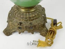 Large Antique 1890's Victorian Hand Painted Kerosene Oil Lamp GWTW BOTTOM ONLY