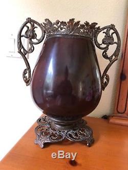 Large Antique C1890 1910 Elk Stag Gone With The Wind Oil Lamp Base