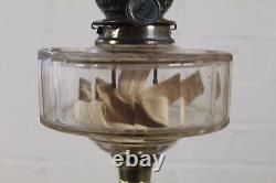 Large Antique Hinks No2 Solid Corinthian Column Brass Oil Lamp