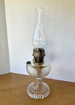 Large Antique Oil Lamp, Glass