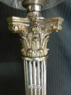 Large Messengers Cut Glass Corinthian Oil Lamp Base