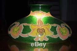 Large Victorian Trophy Oil Lamp w Art Nouveau Shade Handel