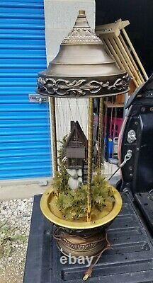 Large Vintage Oil Rain Lamp Grist Mill from the 1970's Works Great Free Standing