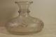 Large, heavt American cut-etched glass oil lamp shade, probably made about 1860