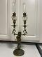 Lion candelabra with peg oil lamps