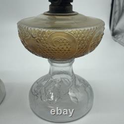 Lot (2) Antique Brass Manhattan Brass Co. No. 8 Oil Lamps