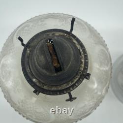 Lot (2) Antique Brass Manhattan Brass Co. No. 8 Oil Lamps