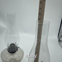 Lot (2) Antique Brass Manhattan Brass Co. No. 8 Oil Lamps