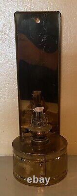 Lot, 2 Vintage/Antique Brass Lamps With Reflectors. Unused READ DESCRIPTION