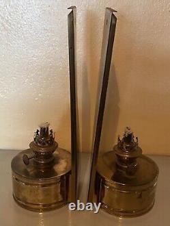 Lot, 2 Vintage/Antique Brass Lamps With Reflectors. Unused READ DESCRIPTION