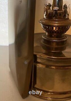 Lot, 2 Vintage/Antique Brass Lamps With Reflectors. Unused READ DESCRIPTION