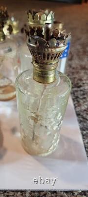 Lot Of 23 Vintage Ceramic Glass Porcelain Oil Lamps Miniature Hurricane Wick