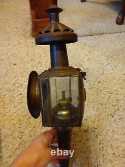 Lot of 2, Antique 19th Century Brass Carriage oil lamps