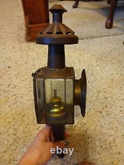 Lot of 2, Antique 19th Century Brass Carriage oil lamps