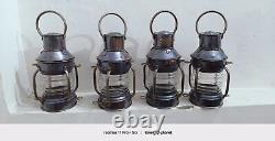 Lots Of 4 Antique Oil Lamp Copper Anchor Maritime Ship Lantern Boat Light Lamp
