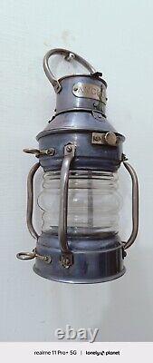 Lots Of 4 Antique Oil Lamp Copper Anchor Maritime Ship Lantern Boat Light Lamp