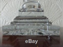 MASSIVE 27 inch HIGH QUALITY CUT GLASS OIL LAMP PERFECT