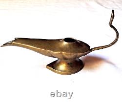 Magic lamp Decorative Genie Aladdin's, Old Brass Oil Lamp, Vintage Handmade