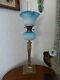 Magnificent English (webb) Antique Airtrap Glass Oil Lamp