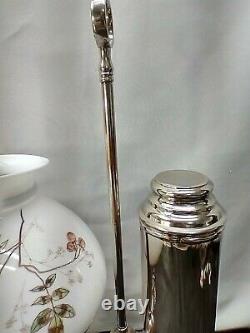 Manhattan Brass Co Single Arm Nickel Plated Student Oil Lamp