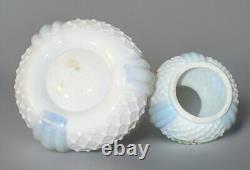Miniature GWTW Oil Kerosene Lamp Smith 1 #232 Flowers and Lattice Blue and Pink
