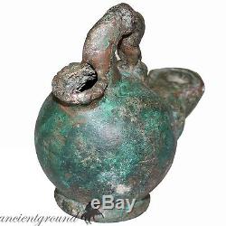 Museum Quality Roman Bronze Oil Lamp, Circa 100-200 Ad