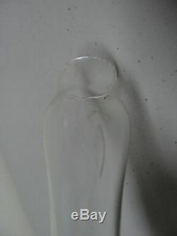 NICE AMBERINA DAISY & CUBE PRESSED GLASS MINIATURE OIL LAMP with NUTMEG BURNER