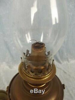 Nautical Brass Gimballed Wall Oil Lamp