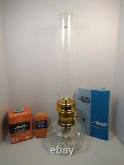 New Aladdin Incandescent Clear Glass Oil Lamp Genie II New in Box