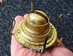 Nice antique deep purple smaller kerosene finger OIL LAMP FREE SHIPPING