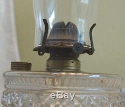 ORIGINAL ANTIQUE MILLER HANGING OIL LAMP With MILK GLASS SHADE