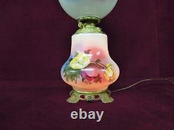 Oil Lamp GWTW Antique Floral Converted
